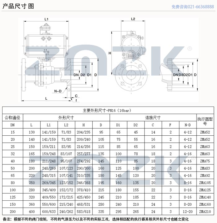 法蘭球閥尺寸圖